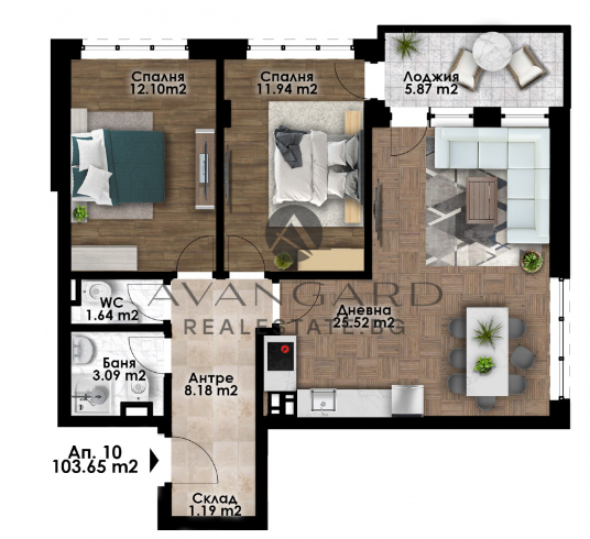 ТРИСТАЕН АПАРТАМЕНТ/ НОВА СГРАДА