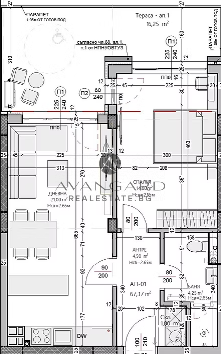 One -bedroom new building / Ostromila