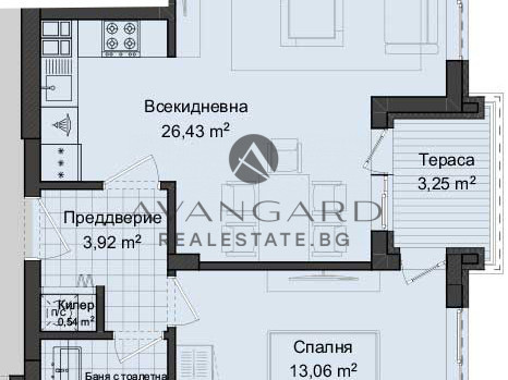 TWO-ROOM APARTMENT IN FRONT OF ACT 14 GAGARIN