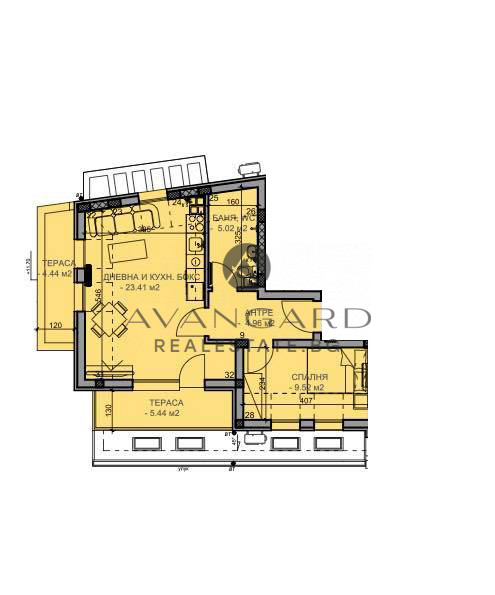 ДВУСТАЕН АПАРТАМЕНТ! КОМАТЕВО!
