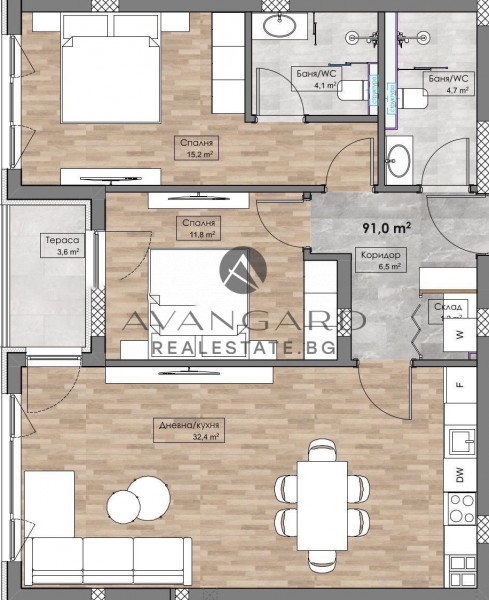 ПРЕД АКТ 16! Тристаен НОВА СГРАДА КЪРШИЯКА