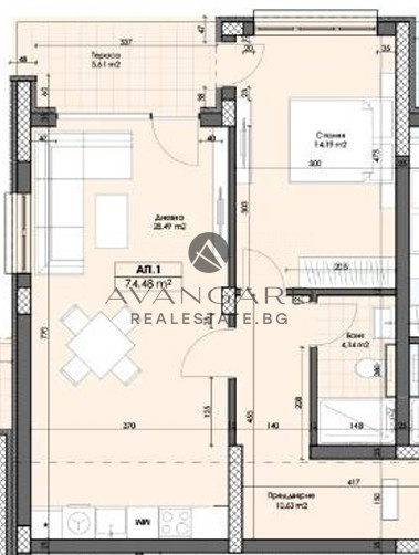 TWO-ROOM APARTMENT WITH COURTYARD IN A NEWLY CONSTRUCTED BUILDING! BRANDING!