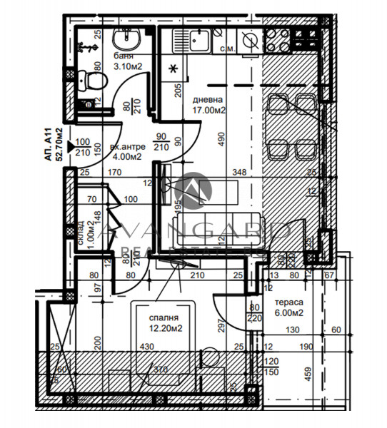 Двустаен апартамент
