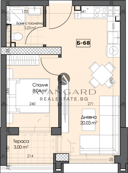 ДВУСТАЕН АПАРТАМЕНТ В КЪРШИЯКА !!! ОТЛИЧНА ЦЕНА !!!