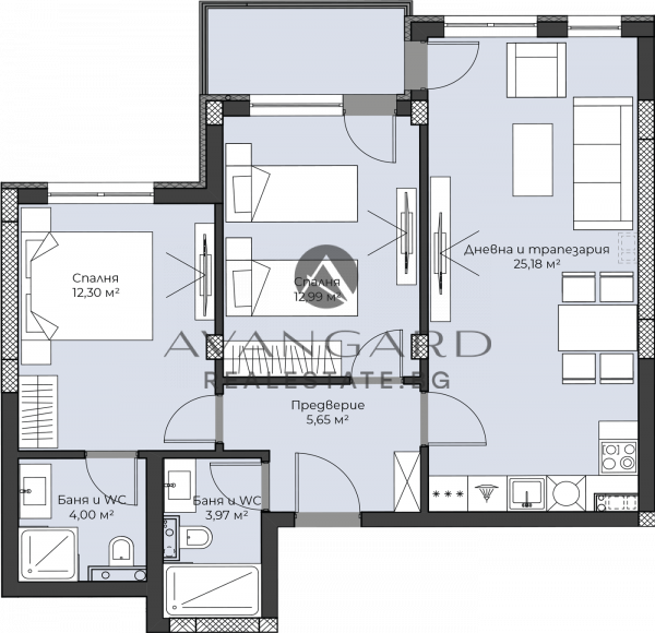 THREE-ROOM NEW BUILDING / SMYRNENSKI